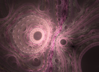 abstract fractal background with planets