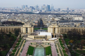 Trocadero and La Defence, Paris, France
