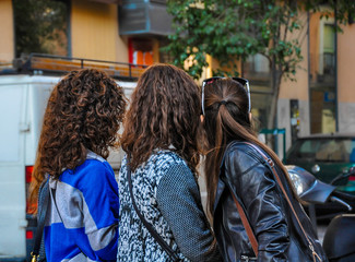 Grupo de mujeres jóvenes, Madrid, España