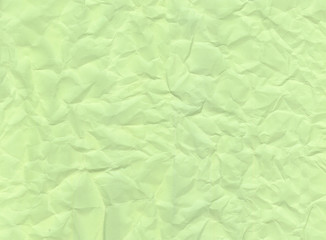 Texture of crumpled green paper.