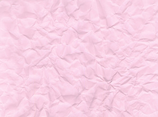 Texture of crumpled pink paper.
