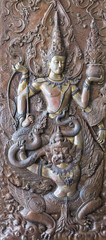 Bronze bas reliefs buddhism