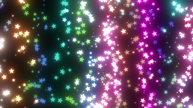 流れる星　縦 黒背景 pass through stars vertical black mat