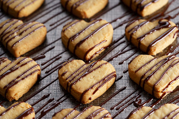 Heart shaped sugar cookies.