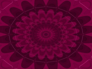 Big red flower inscribed in a rectangle - design background for post or business card