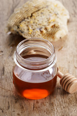 Honey in jar