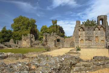 ruins of Wolvesey Castle, Winchester, England