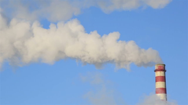 Industrial chimney for population heating during wintertime