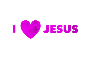 I love Jesus, font, heart