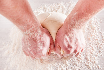 chef making bread