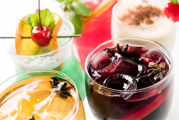 different cocktails