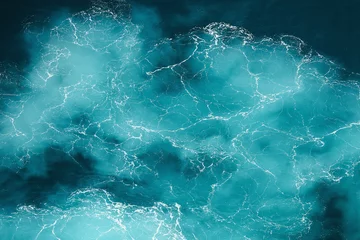 Crédence de cuisine en verre imprimé Eau Eau de mer turquoise splash abstraite