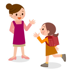 笑顔で帰宅する子供