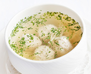 soup with meatballs