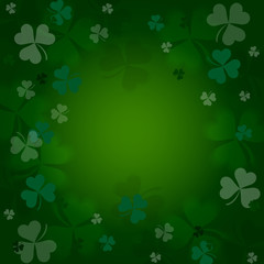 Clovers  on a green  background.