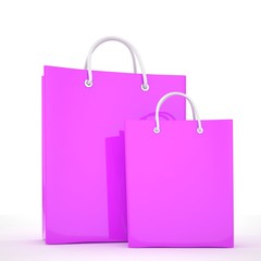 Paper Shopping Bags isolated on white background