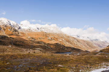 Andermatt, Dorf, Gotthard, Gotthardpass, Passstrasse, Alpen, Schweizer Berge, Tremola, historische Passstrasse, Wanderweg, Wanderferien, Herbst, Tessin, Uri, Schweiz