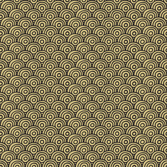 Seamless circles hand drawn pattern.