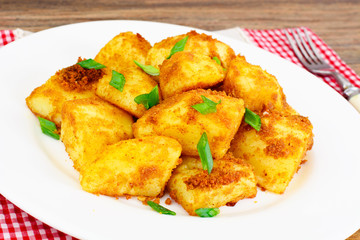 Potatoes with Curry and Breadcrumbs, Garnish
