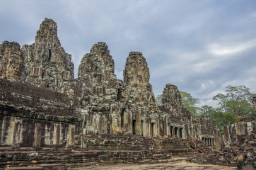 Fototapeta na wymiar Ancient Bayon Temple in Angkor Wat, Siem Reap, Cambodia