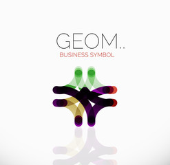 Logo, linear abstract geometric icon