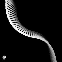 Point Flow Illustration. Design Template. Abstract Vector Illustration.