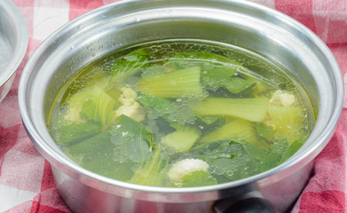 Bok choy soup
