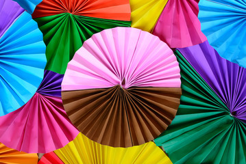 Colorful paper folding abstract pattern for background.