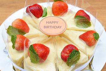 homemade strawberry cake.
