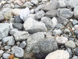 Big and small stones.
