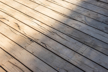 planks with sunlight
