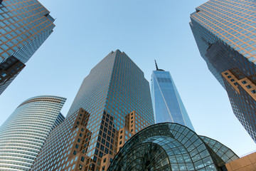 Modern Glass Skyscrapers in Manhattan, New York