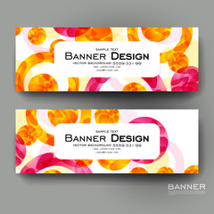Naklejka premium Beautiful banner vector template with abstract background