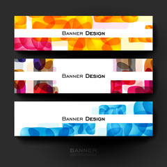 Fototapeta premium Beautiful banner vector template with abstract background