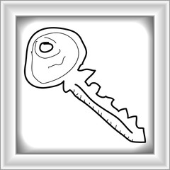 Simple doodle of a key