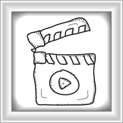 Simple doodle of a clap board