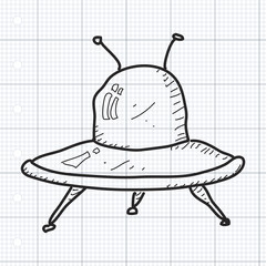Simple doodle of a spaceship