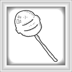 Simple doodle of a lollipop