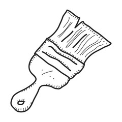 Simple doodle of a paint brush