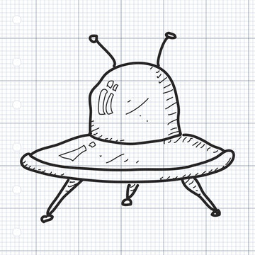 Simple doodle of a spaceship