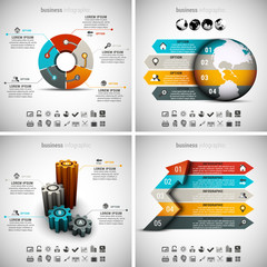 4 in 1  Infographics Bundle