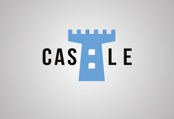 Obraz premium Castle Logo Vector 