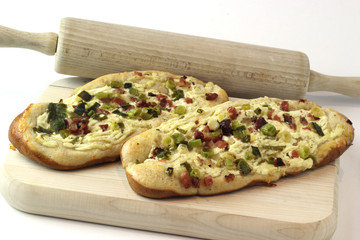 Laugenstange mit Lauch