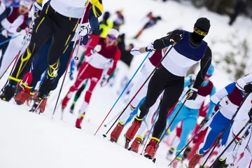 Rolgordijnen Cross country skiing competition © RobertNyholm