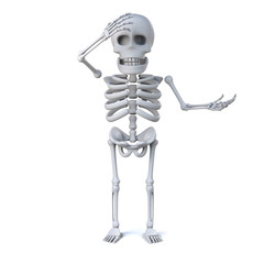 3d Skeleton is shocked