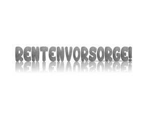altersvorsorge 3d wort 