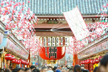 Cercles muraux Temple Asakusa - Rue commerçante Kaminarimon / Nakamise-