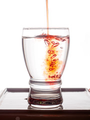 wine glass with water