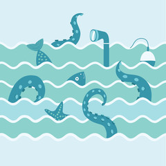 Marine Life In Wave