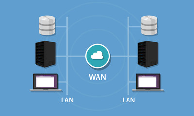 Networking with WAN and LAN connectivity local area network wideintranet topology